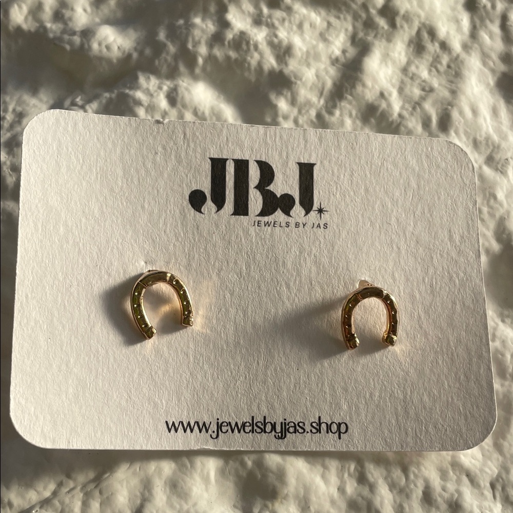 Gold Horseshoe Earrings